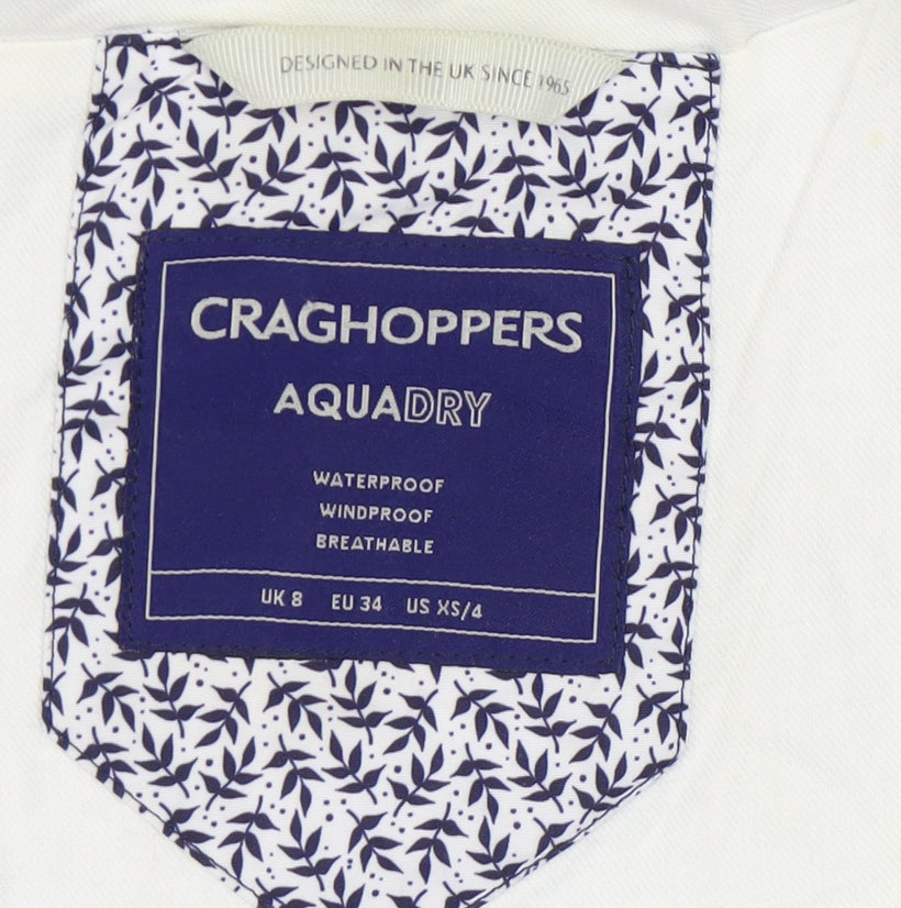 Craghoppers Women's Blue Rain Coat Jacket, Size 8