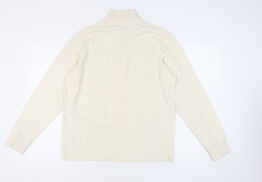 Sonneti Men's Beige Henley Long Sleeve Sweatshirt - Size L