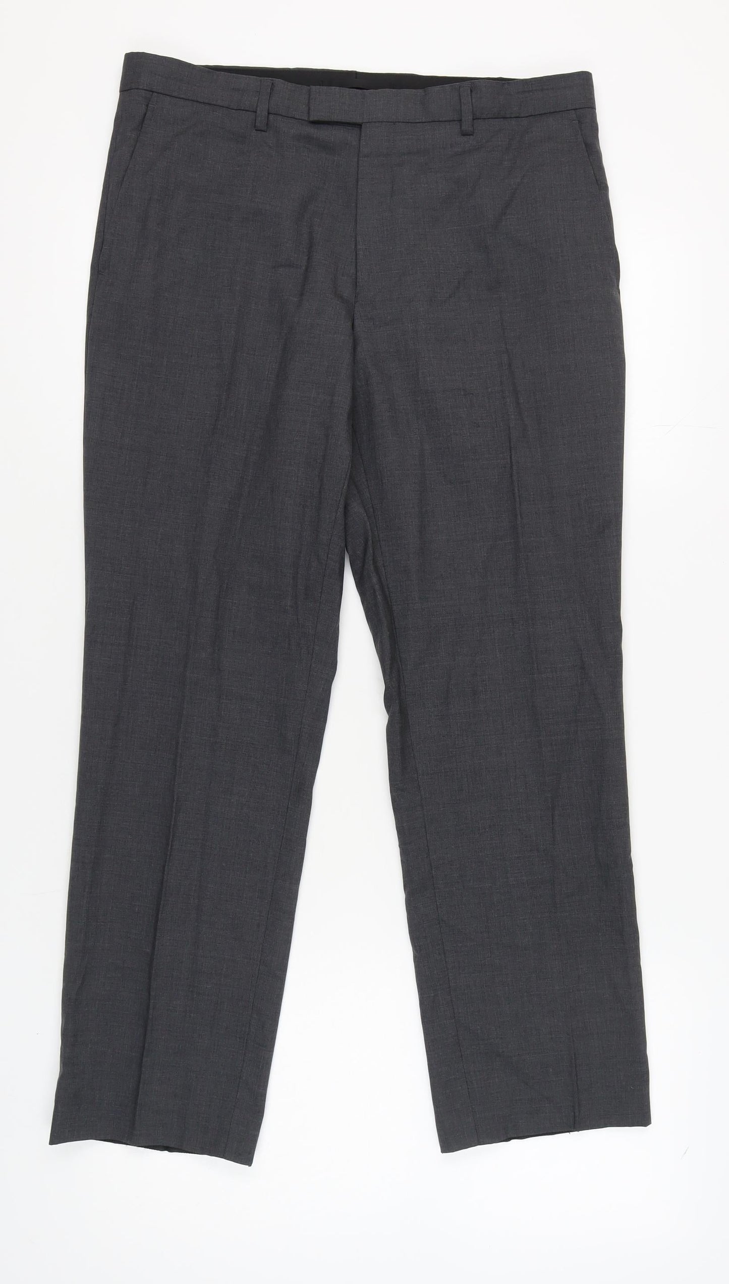 T.M. Lewin Grey Dress Pants, Size 34, Men's Formal Trousers