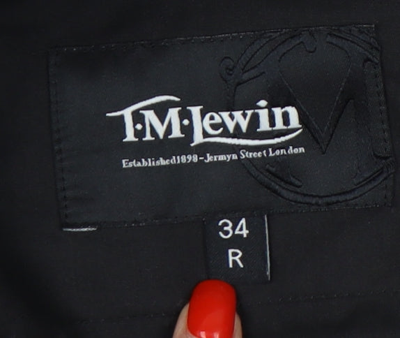 T.M. Lewin Grey Dress Pants, Size 34, Men's Formal Trousers