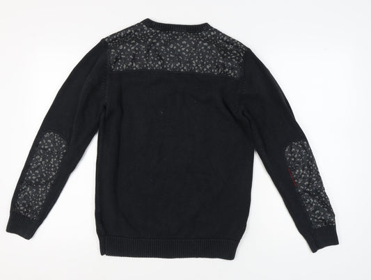 Adidas Men's Black Medium Pullover Jumper Casual Knit