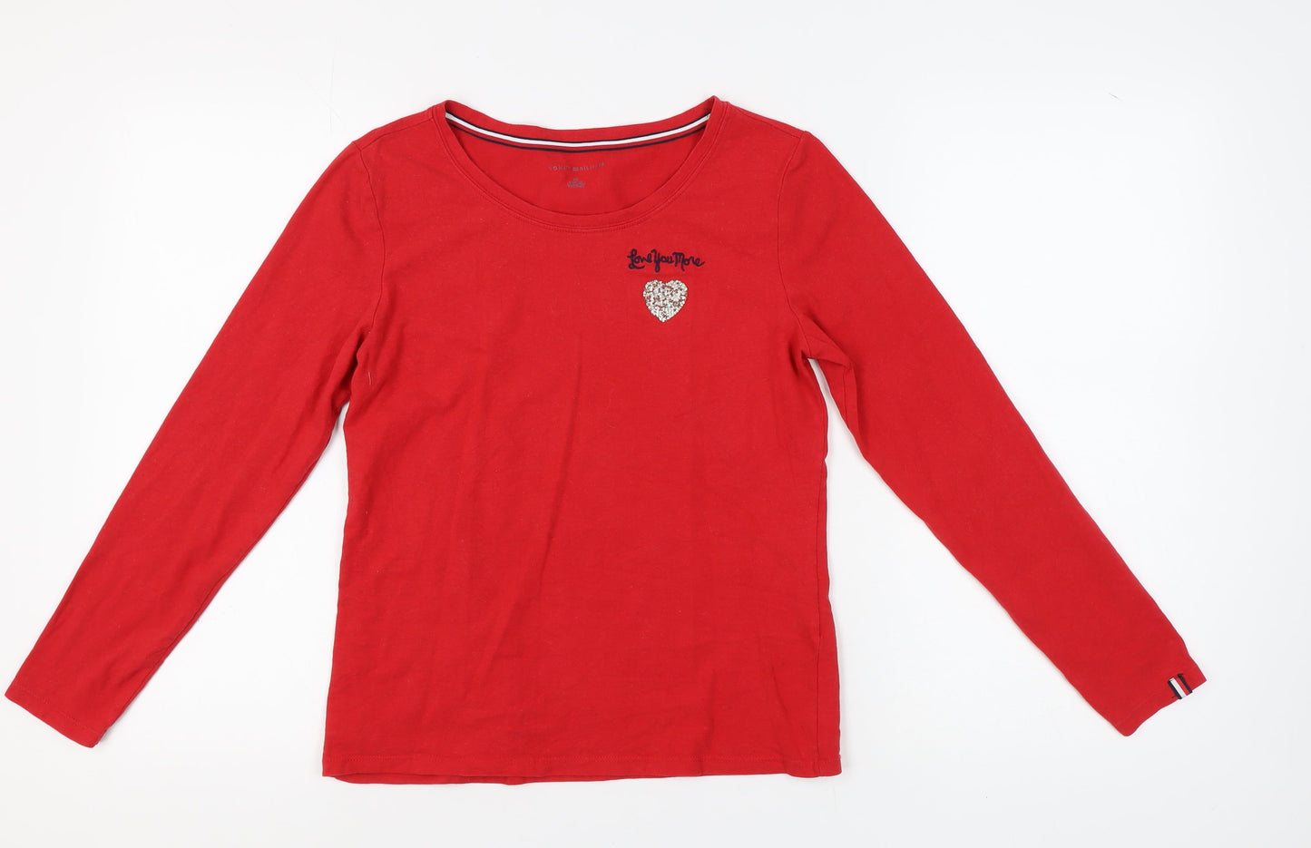 Tommy Hilfiger Women's Red Long Sleeve T-Shirt (S)