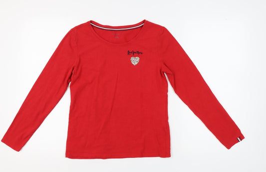Tommy Hilfiger Women's Red Long Sleeve T-Shirt (S)