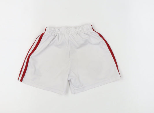 Adidas Boys White Football Athletic Shorts Size 6 Years