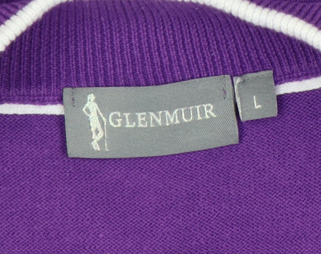 Glenmuir Women's Purple Vest Jumper, Size L, Full Zip