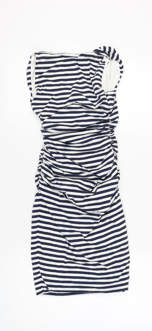 Boden Women's Multicoloured Striped Bodycon Dress Size 6