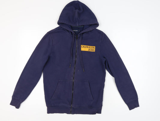 Calvin Klein Men's Blue Full Zip Hoodie S