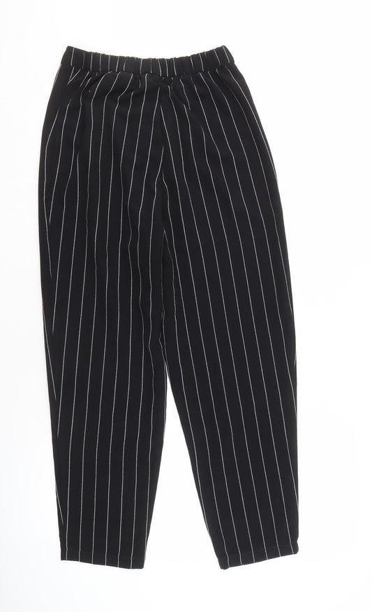 Divided Women's Black Striped Trousers Size 8