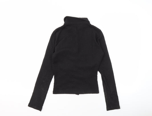 Womens UK Size S Stradivarius Black Button-Up