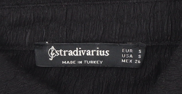 Stradivarius Women's Black Button-Up Shirt Size S