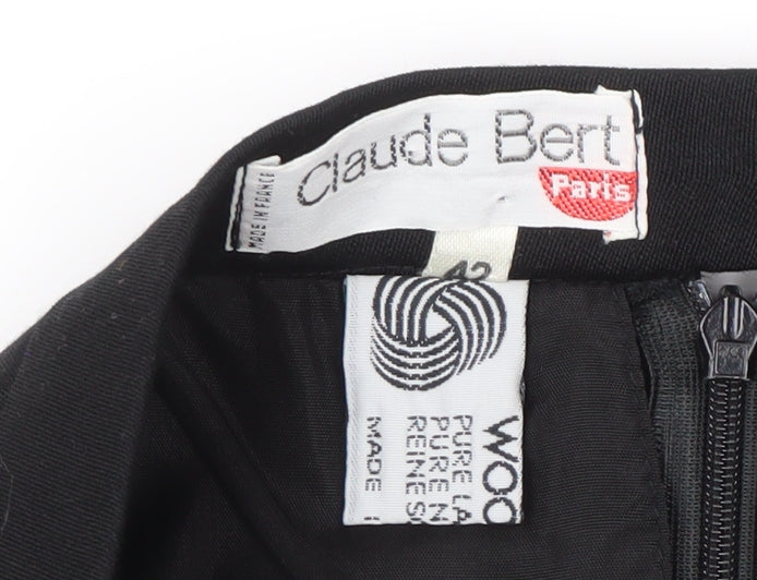 Claude Bert Women's Black Wool Pencil Skirt