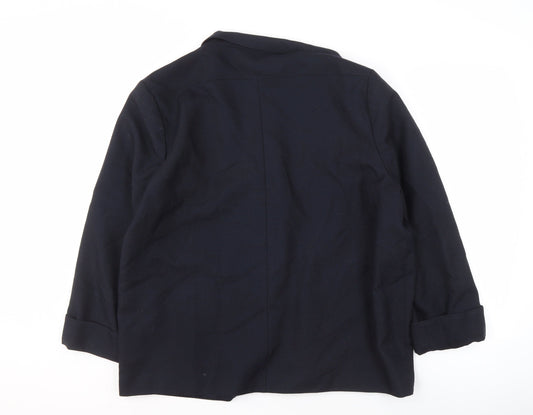Allders Women's Navy Blue Blazer Size 20 - Classic Style