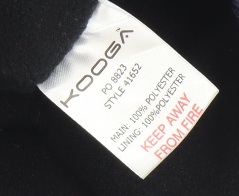 Brand and care label for Kooga boys’ blue basic jacket - rugby full zip casual wear