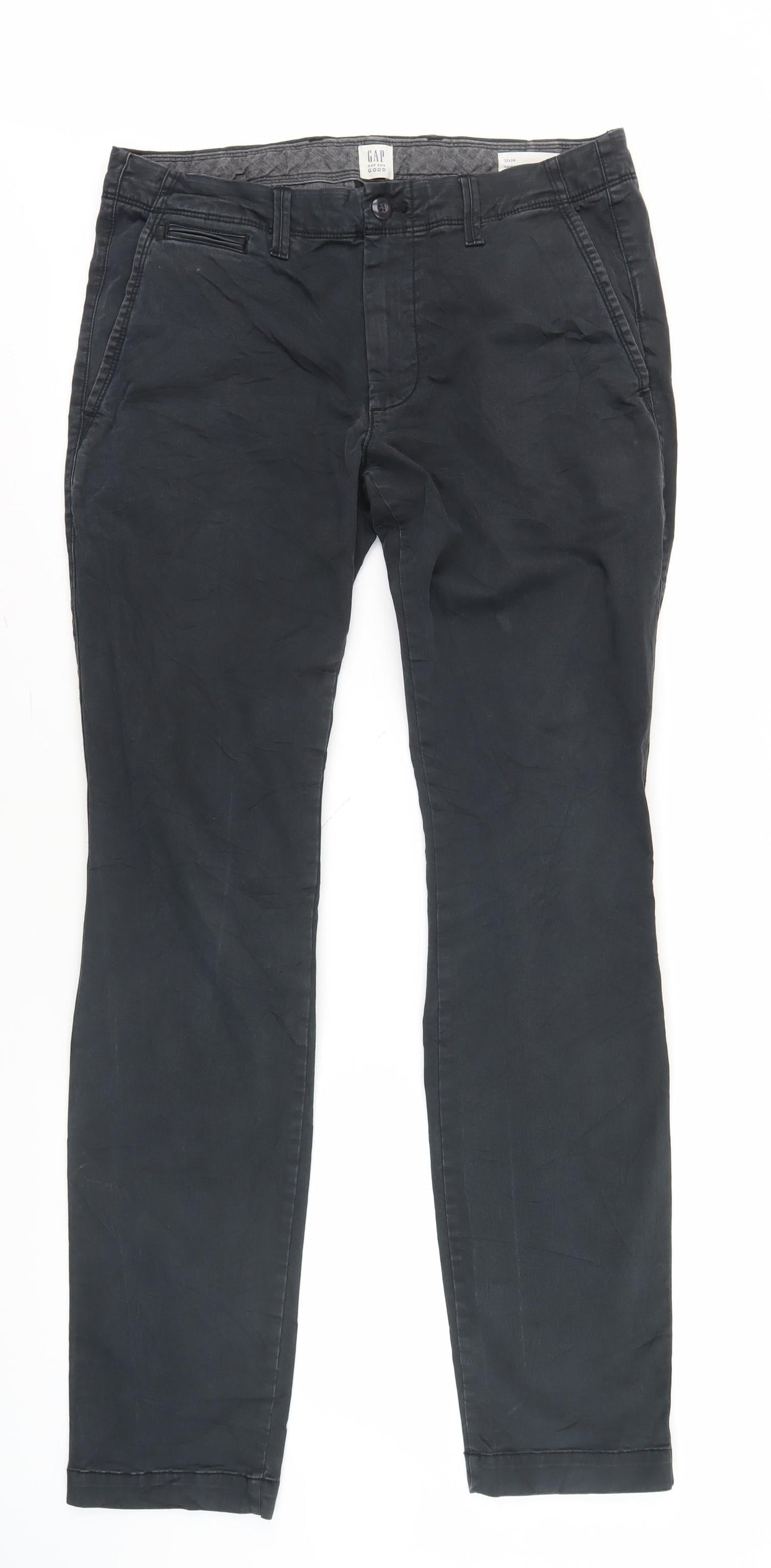 GAP Men's Black Chino Skinny Trousers 32 Size