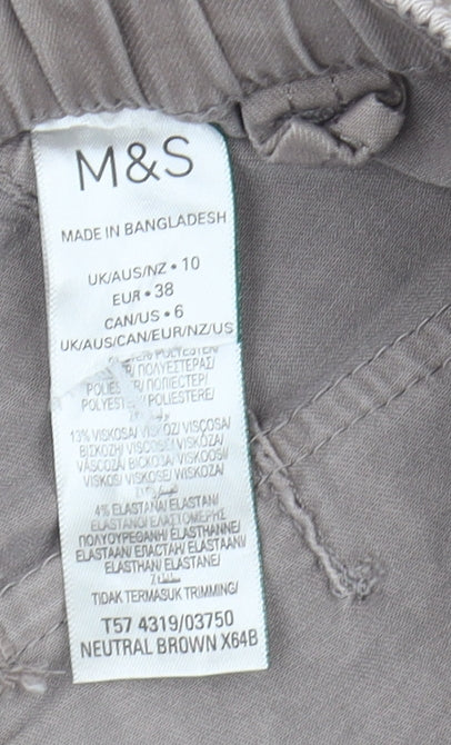 Marks and Spencer Women's Brown Jogger Trousers Size 10
