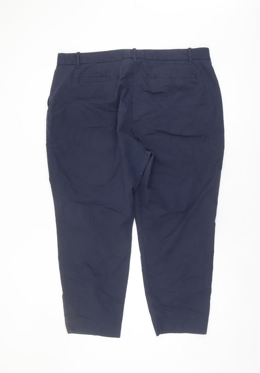 Marks and Spencer Women's Blue Trousers - Size 20