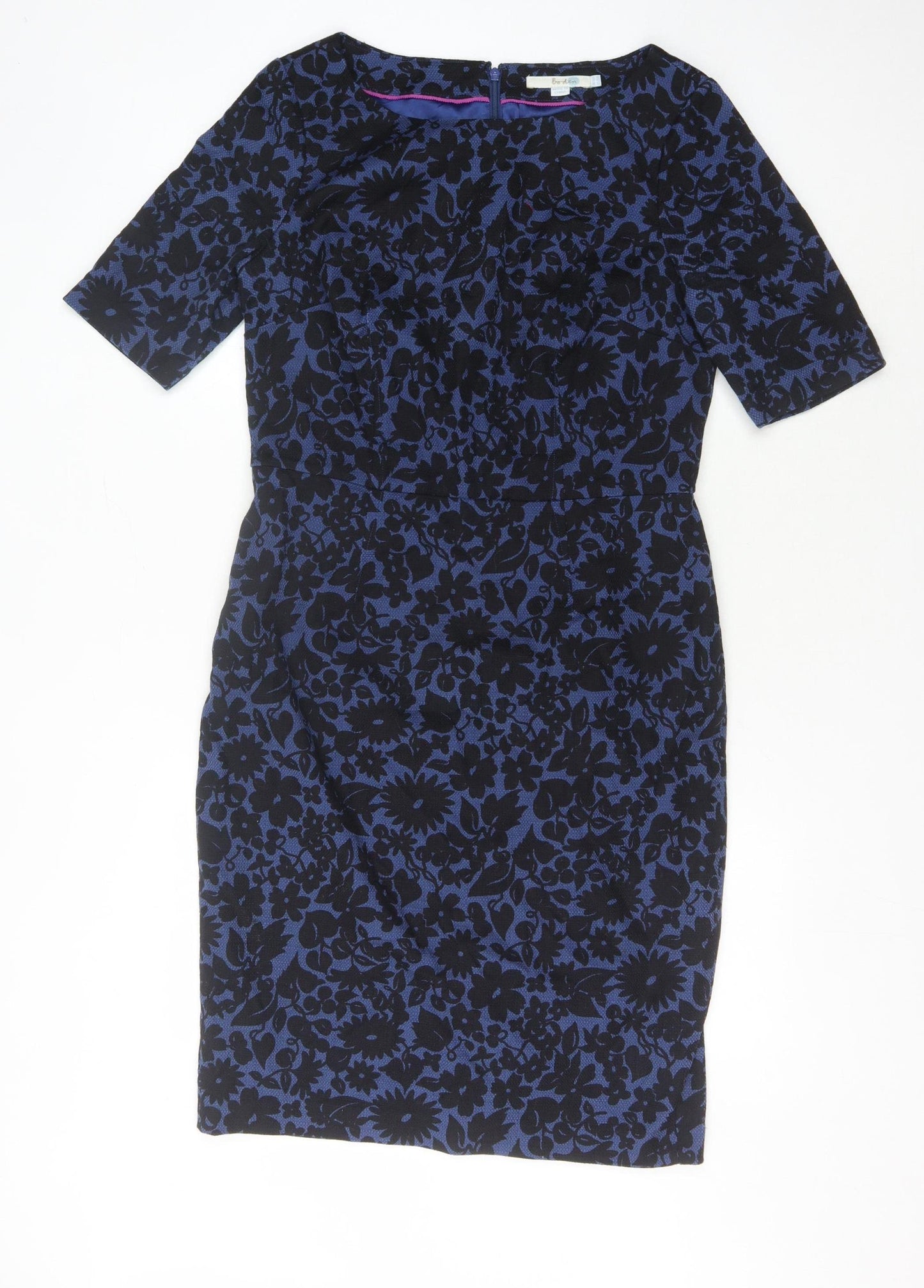 Boden Women's Blue Floral Sheath Dress Size 10