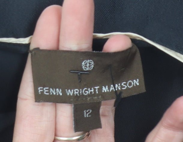 Fenn Wright Manson Black Silk Dress - UK 12