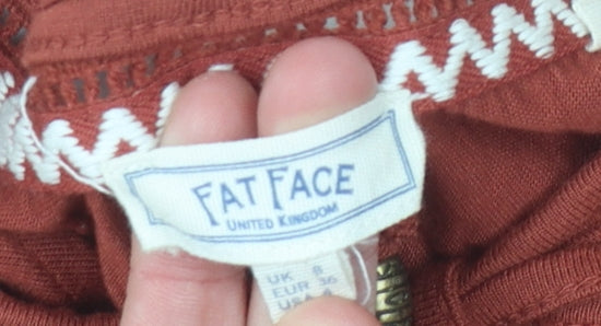Fat Face Women’s Red A-Line Long Dress
