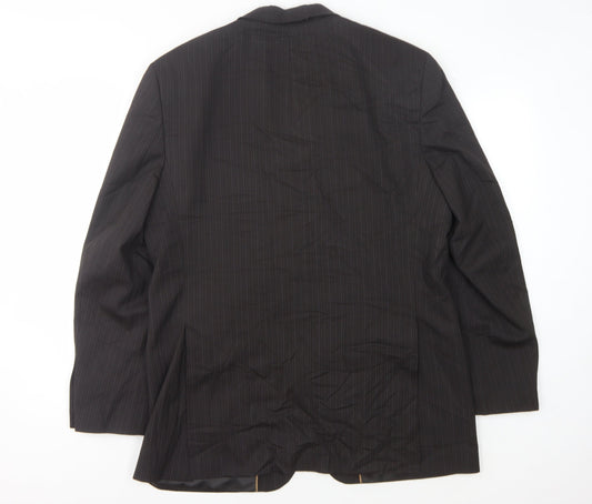 Next Men's Grey Striped Suit Jacket 42R Regular