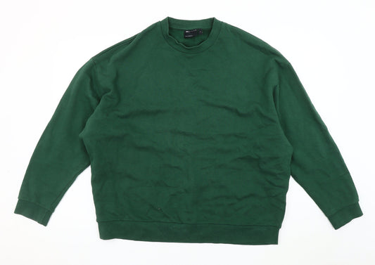 Additional front view of ASOS DESIGN Men's Green XL Pullover Sweatshirt