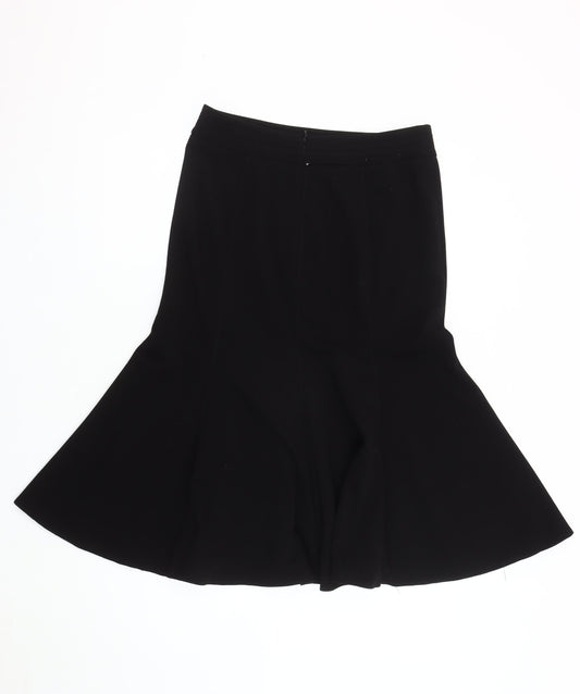 Roman Women's Black Trumpet Midi Skirt Size 10