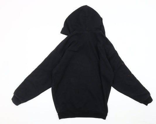 Adidas Women's Black Hoodie, Size 8, Logo, Pullover