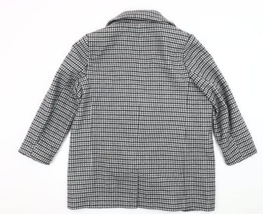 Marks and Spencer Women's Black Tweed Coat Size 16