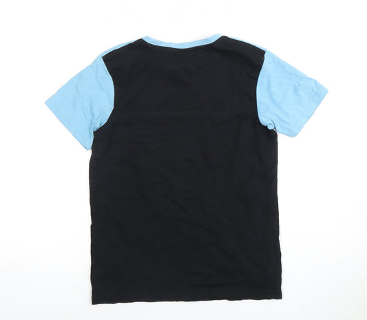 Fortnite Boys T-Shirt Black/Blue M Logo Casual Top