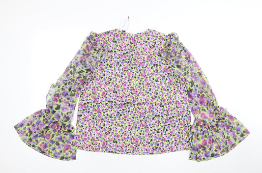 French Connection Women's Multicoloured Floral Blouse XS