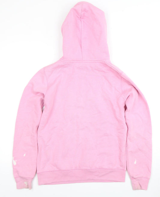 Jack Wills Women's Pink Pullover Hoodie, Size 10