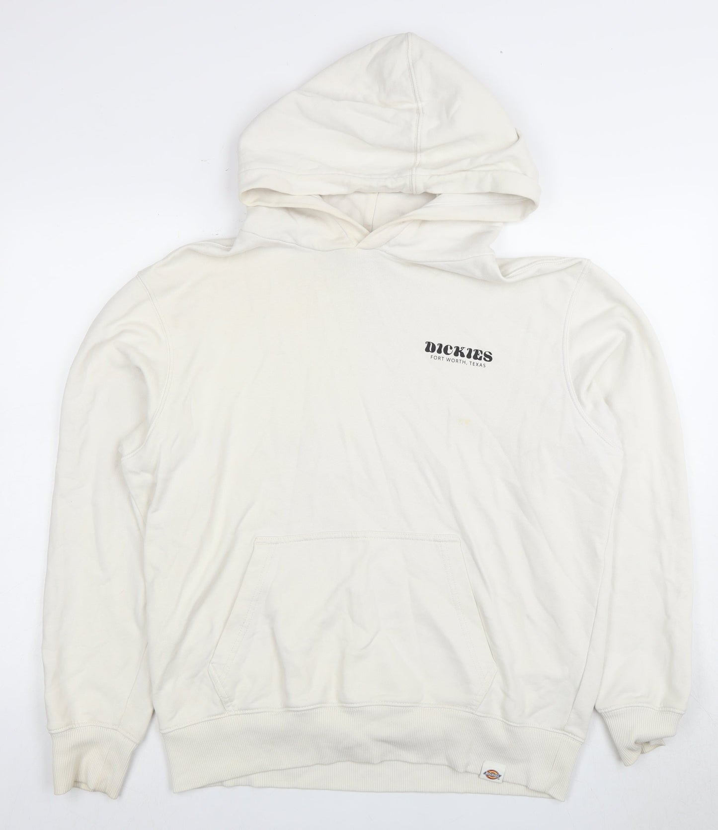 Dickies Men's White Pullover Hoodie, Size L