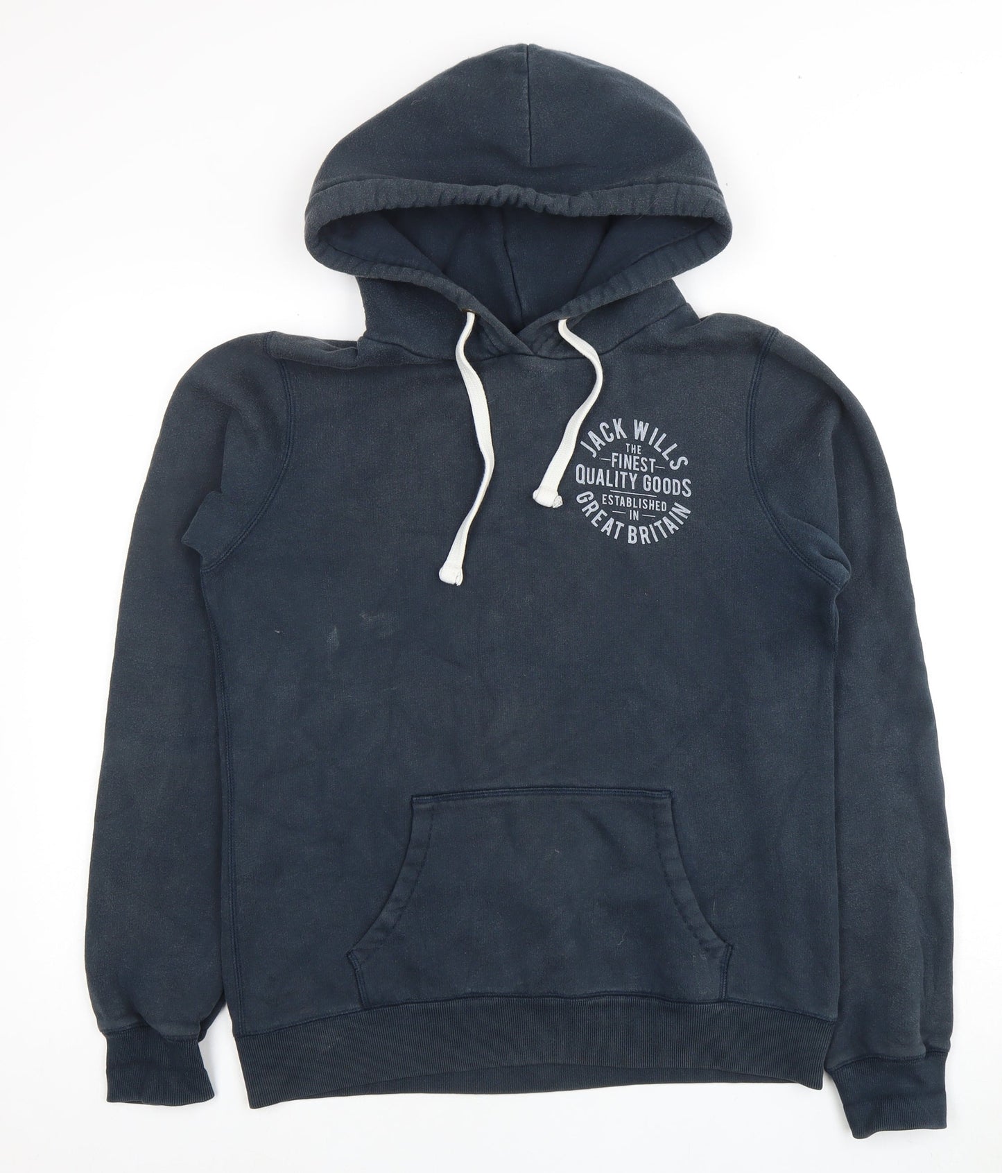 Jack Wills Unisex Adults Blue Pullover Hoodie L