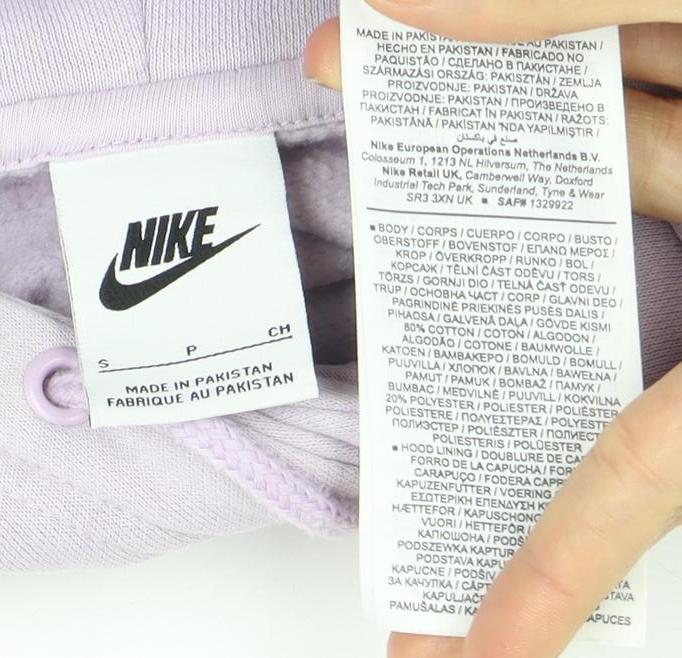 Nike Women's Purple Pullover Hoodie, Size S, Casual Wear