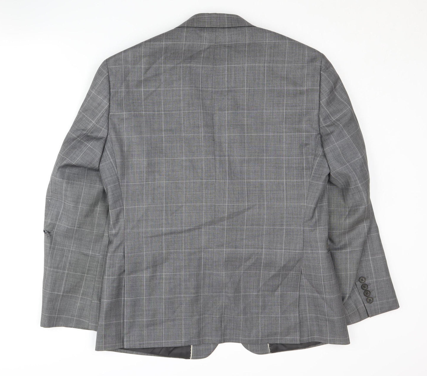 Paul Costelloe Men's Grey Check Blazer, 40 Short