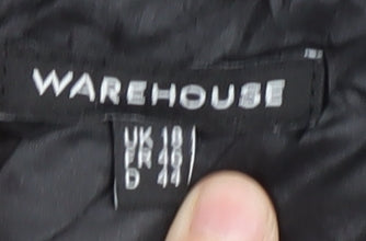 Warehouse Women's Black Blue Geometric Skirt Size 18