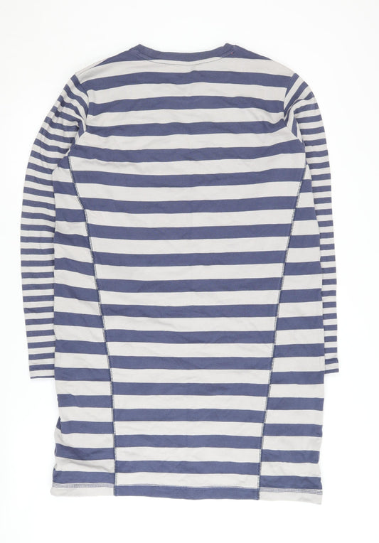 Mamas & Papas Women's Blue Striped T-Shirt Dress Size 12