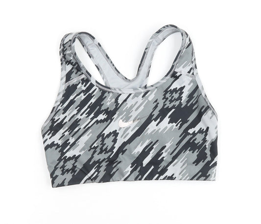 Nike Women's Grey Camouflage Sports Bra, Size S