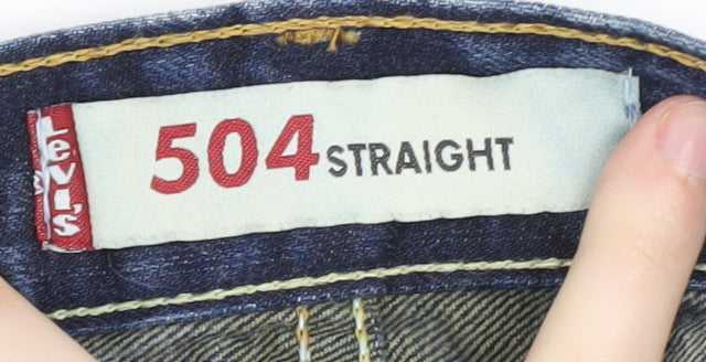 Levi's Men's Blue Straight Jeans Size 34x32 Distressed Look