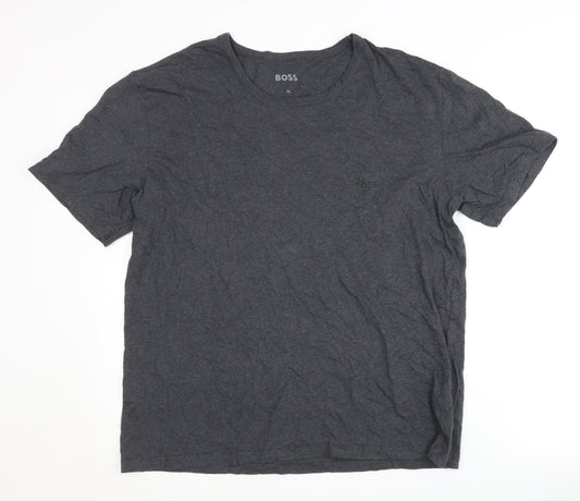 BOSS Men's Grey XL Crew Neck T-Shirt Short Sleeve