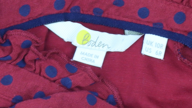 Boden Women’s Red Polka Dot A-Line Midi Dress