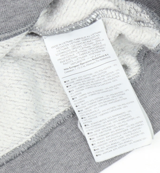 Nike Men's Grey XL Pullover Hoodie with Logo