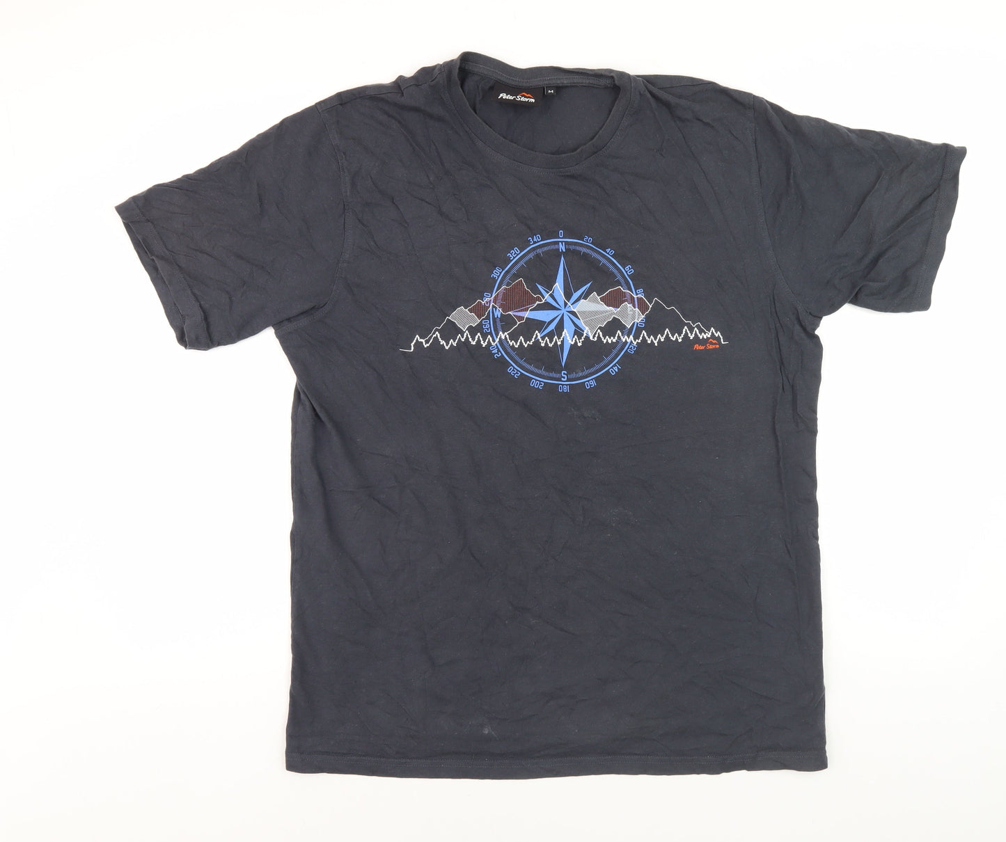 Peter Storm Men's Black Graphic Print T-Shirt, Size M