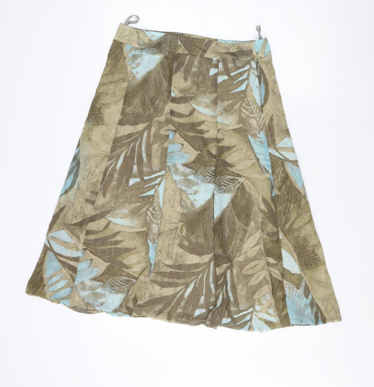 Gelco Women's Multicoloured Floral Skirt Size 10