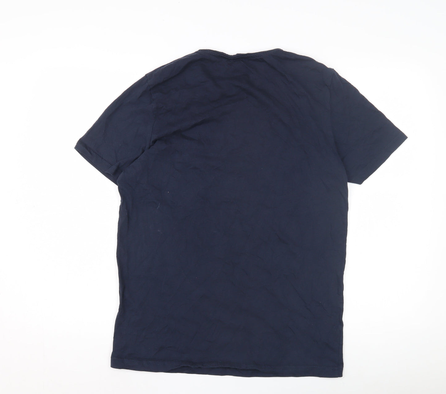 Jack & Jones Men's Blue Graphic T-Shirt, Medium