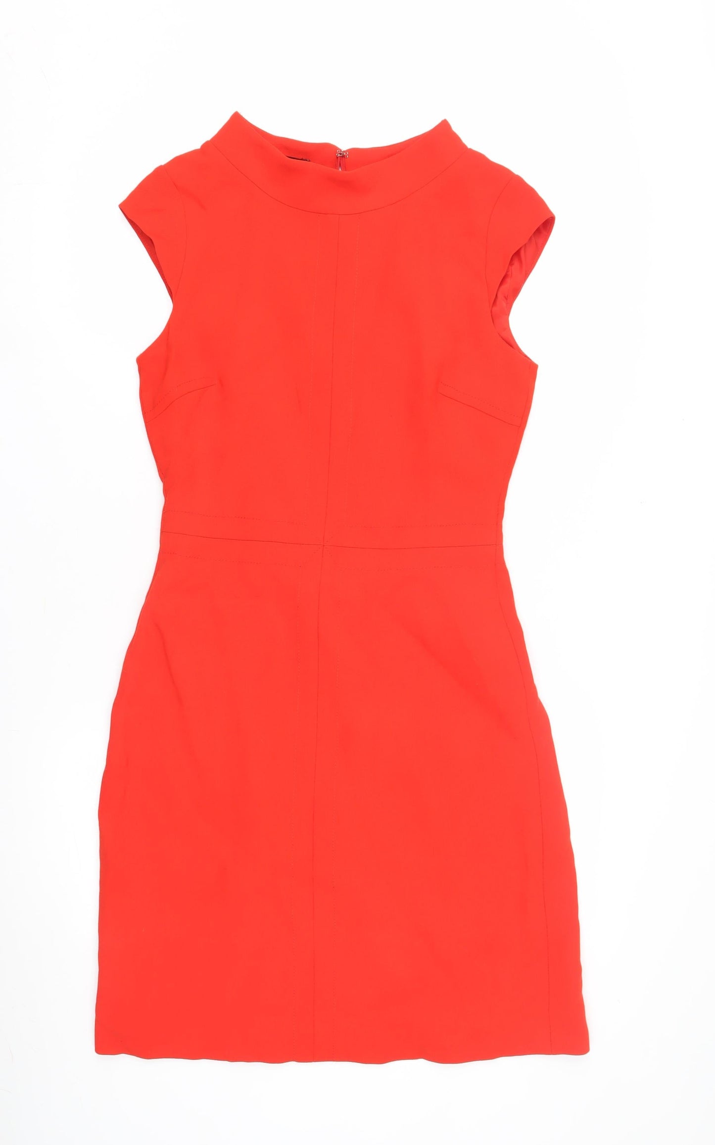 Hobbs London Orange Wool Dress Size 10