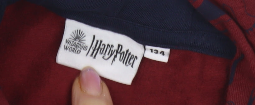 Close-up detail of Harry Potter boys’ multicoloured 6-7 years hogwarts pullover hoodie
