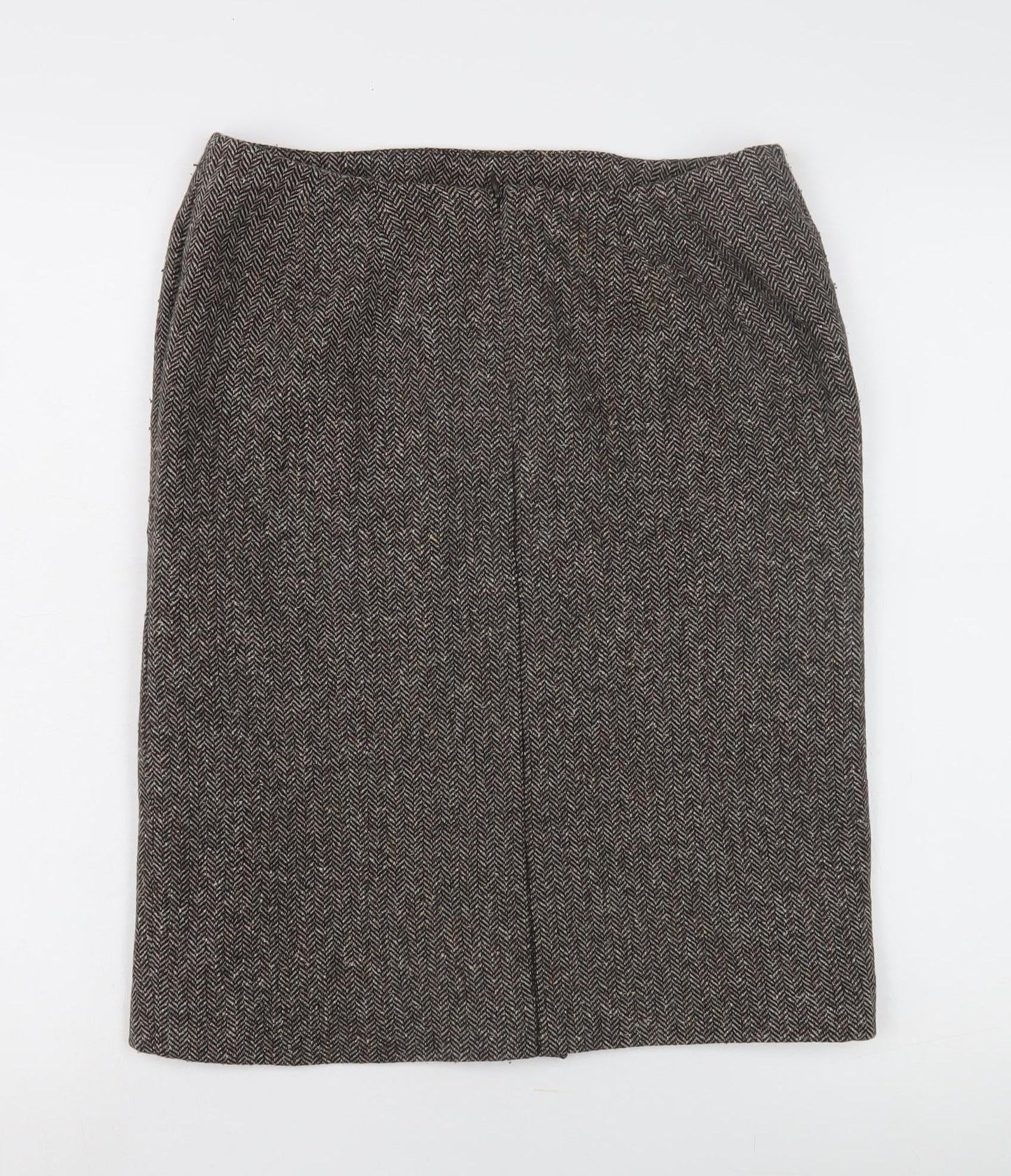 Alexon Women’s Brown Herringbone Pencil Skirt Size 12