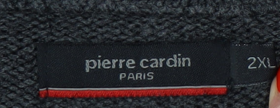 Pierre Cardin Men's Black 2XL Full Zip Jumper