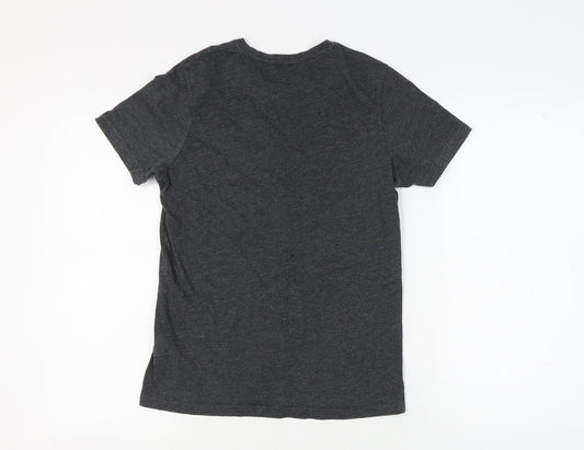 Jack & Jones Men's Black Graphic T-Shirt, S, Casual Style